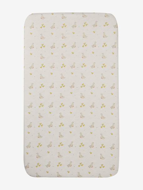 Lot de 2 housses pour berceau et cododo en coton bio* blanc+marine/écru+Oies+Teddy 11 - vertbaudet enfant 