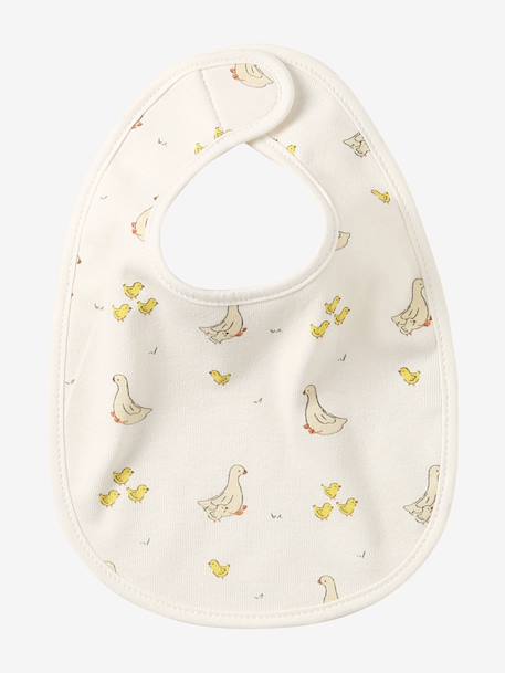 Lot 7 bavoirs naissance en coton bio* Hérisson+Oies+Tanzanie+vert d'eau 12 - vertbaudet enfant 