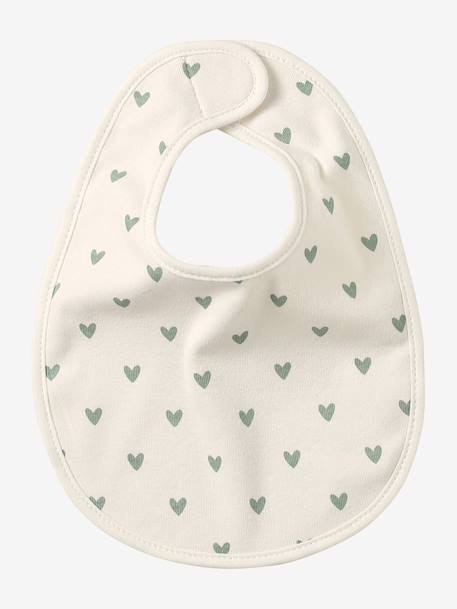 Lot 7 bavoirs naissance en coton bio* Hérisson+Oies+Tanzanie+vert d'eau 17 - vertbaudet enfant 