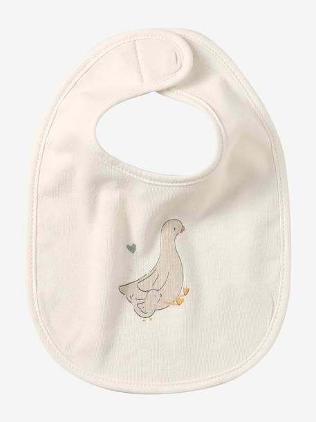 Lot 7 bavoirs naissance en coton bio* Hérisson+Oies+Tanzanie+vert d'eau 14 - vertbaudet enfant 