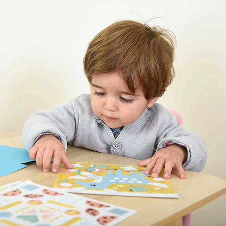 Cartes et gommettes créatives dans la forêt Multi-coloured 2 - vertbaudet enfant 