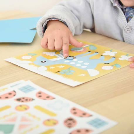 Cartes et gommettes créatives dans la forêt Multi-coloured 4 - vertbaudet enfant 
