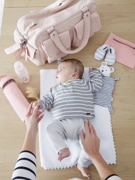 Sac à langer Journée multipoches rose poudré 8 - vertbaudet enfant 