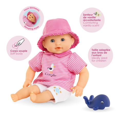 Poupon bébé bain océane - baleine Multicolore 5 - vertbaudet enfant 