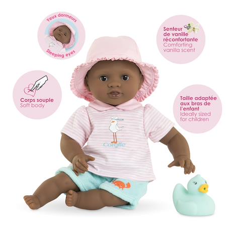 Poupon bébé bain alyzée - canard Multicolore 5 - vertbaudet enfant 