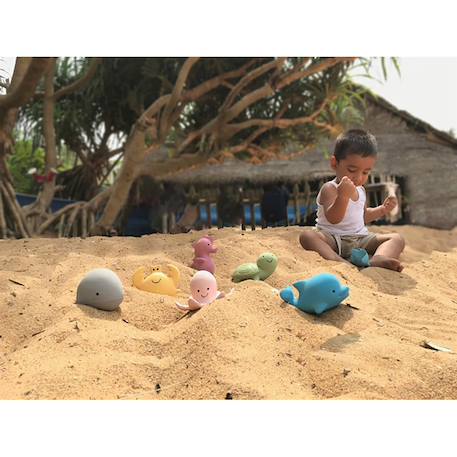 Tortue en caoutchouc naturel Vert 4 - vertbaudet enfant 