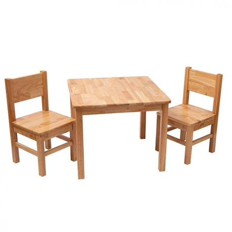 Ensemble table et chaises enfant en bois    4-7 ans Blanc+Bois naturel 7 - vertbaudet enfant 