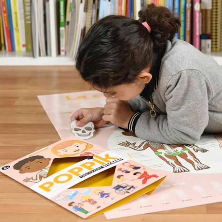 Poster géant 48 stickers le corps humain Multi-coloured 2 - vertbaudet enfant 