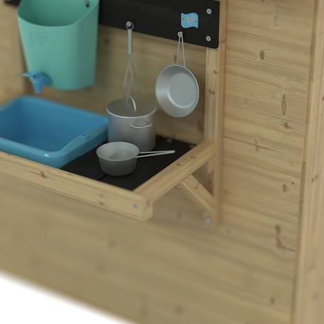 Maisonnette cabane enfant avec cuisine et volets romarin bois fsc® Marron 5 - vertbaudet enfant 