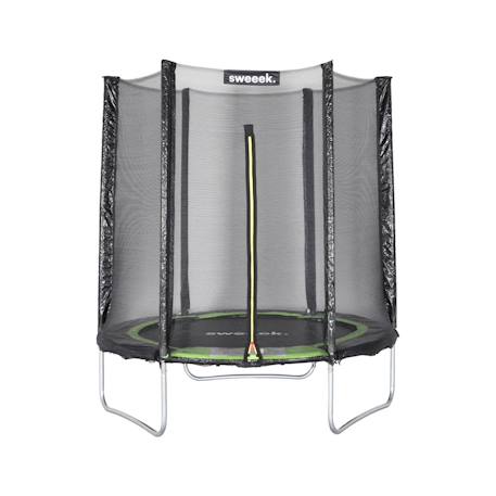Trampoline ø180cm cassiopée avec filet de protection Gris+Vert 5 - vertbaudet enfant 