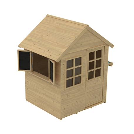 Maisonnette cabane enfant avec cuisine et volets romarin bois fsc® Marron 3 - vertbaudet enfant 