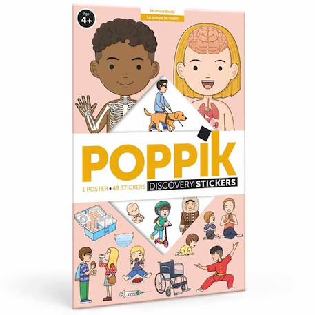 Poster géant 48 stickers le corps humain Multi-coloured 3 - vertbaudet enfant 