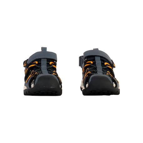 Sandales en cuir à scratch Denim   noir+Denim gris+Marine orange+Marron clair   rust 17 - vertbaudet enfant 