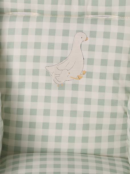 Coussin de chaise haute beige imprimé+écru+ivoire Panda+moutarde+Oies 21 - vertbaudet enfant 