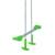 Balançoire duo enfants pour portique bois rond métal d100cm Gris - vert 1 - vertbaudet enfant 