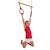 Kangui trapèze balançoire en bois avec anneaux de gymnastique pour enfant pour structure de jeux Marron 2 - vertbaudet enfant 