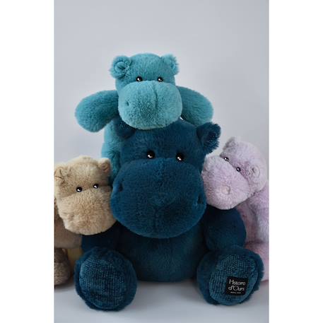 Peluche hippo hip chic bleu 40 cm Bleu 2 - vertbaudet enfant 