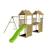 Aire de jeux xxl double tours laurier bois fsc® Marron - bleu - vert 1 - vertbaudet enfant 