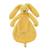 Doudou lapin richie 25 cm Jaune 2 - vertbaudet enfant 