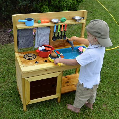 Cuisine de jardin en bois pour enfant - intérieure et extérieure Marron 2 - vertbaudet enfant 