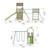 Aire de jeux double plateforme bruyère bois fsc® Marron - bleu - vert 3 - vertbaudet enfant 