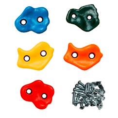 Jouet-Kangui lot de 5 pierres à grimper d'escalade pour structures de jeux - fixations incluses