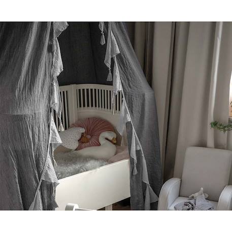 Ciel de lit Gris+Gris Foncé+Rose pâle 5 - vertbaudet enfant 