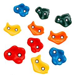 Jouet-Kangui lot de 10 pierres à grimper d'escalade pour structures de jeux - fixations non incluses