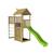 Aire de jeux double plateforme clématite bois fsc® Marron - bleu - vert 1 - vertbaudet enfant 