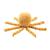 Peluche octopus poulpe Jaune 1 - vertbaudet enfant 