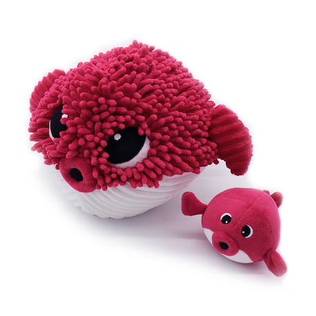 Peluche poisson globe et son bébé Rouge 1 - vertbaudet enfant 