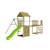 Aire de jeux double plateforme bruyère bois fsc® Marron - bleu - vert 1 - vertbaudet enfant 
