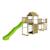 Aire de jeux triple plateforme citronnier bois fsc® Marron - bleu - vert 1 - vertbaudet enfant 