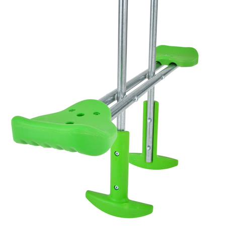 Balançoire duo enfants pour portique bois rond métal d100cm Gris - vert 3 - vertbaudet enfant 