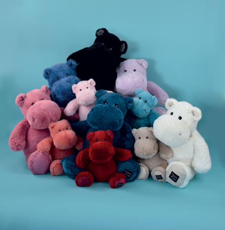 Peluche hippo hip chic bleu 40 cm Bleu 5 - vertbaudet enfant 