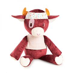 Jouet-Premier âge-Grande peluche vache rosalie 50cm