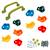 Kangui lot de 10 pierres à grimper d'escalade + 2 poignées pour structures de jeux - fixations incluses Multi-couleurs 1 - vertbaudet enfant 