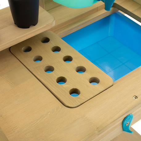 Table à rempoter mobile  bois fsc® Marron - bleu - noir 3 - vertbaudet enfant 