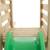 Portique balançoire nid et toboggan alysse bois h243cm Marron - bleu - vert 4 - vertbaudet enfant 