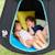 Balançoire tente avec structure ovni métal h201cm Bleu - noir 4 - vertbaudet enfant 