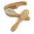 Set brosses et peigne en bois naturel pour bébé Bois naturel 5 - vertbaudet enfant 