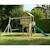 Aire de jeux balançoire nid kingswood bois fsc® Marron - bleu - noir - vert 5 - vertbaudet enfant 