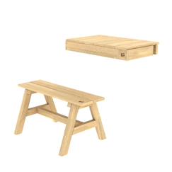 Jouet-Étagère + banc maisonnette  bois fsc®