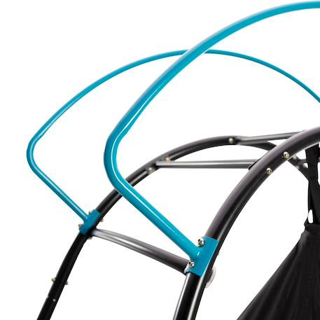 Balançoire tente avec structure ovni métal h201cm Bleu - noir 6 - vertbaudet enfant 