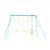 Portique 2 balançoires et vis-à-vis  métal h185cm Bleu - vert 1 - vertbaudet enfant 