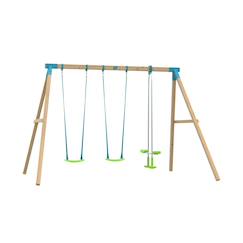 Jouet-Portique 2 balançoires anthémis bois h243cm