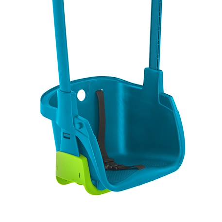 Aire de jeux portique fauteuil bébé kingswood bois fsc® Marron - bleu - vert 6 - vertbaudet enfant 