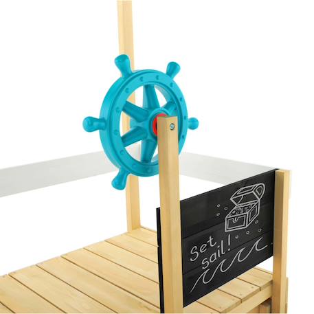 Bac à sable bateau pirate ahoy bois fsc® Marron - bleu 5 - vertbaudet enfant 