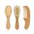 Set brosses et peigne en bois naturel pour bébé Bois naturel 1 - vertbaudet enfant 
