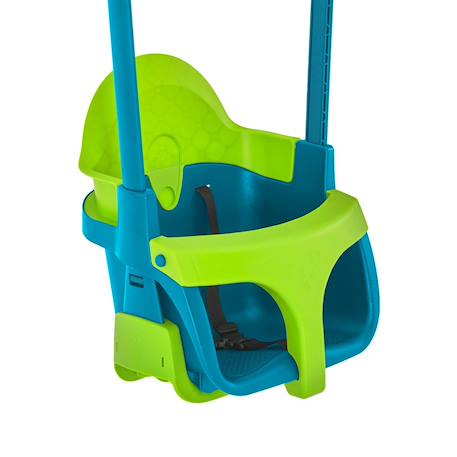 Aire de jeux portique fauteuil bébé kingswood bois fsc® Marron - bleu - vert 4 - vertbaudet enfant 